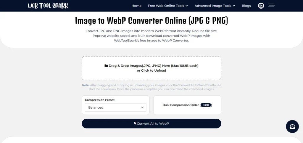 Image to WebP Converter Online Tool